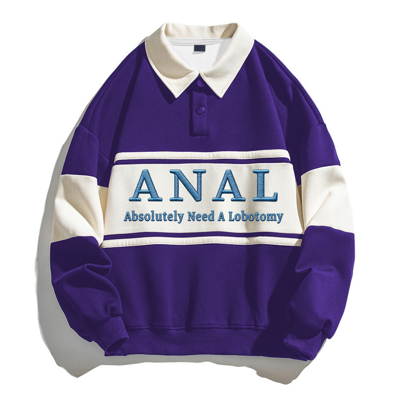 Tokyocanvas ANAL Polo Embroidered Sweatshirt
