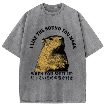 Tokyocanvas I Like The Sound Of Silence Washed T-Shirt