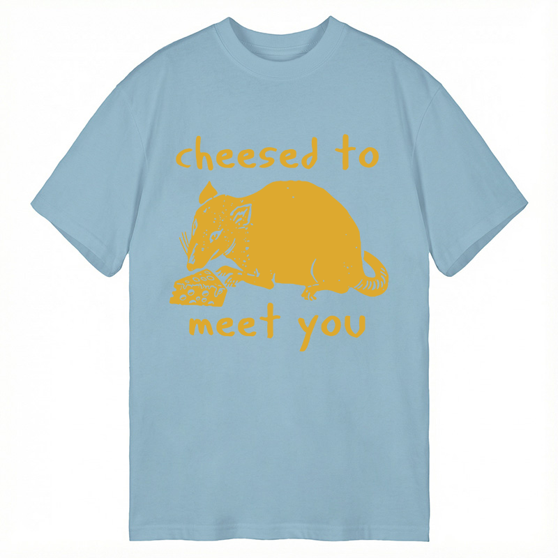 Tokyocanvas Cheesed To Meet You Funny Rat Meme Classic T-Shirt
