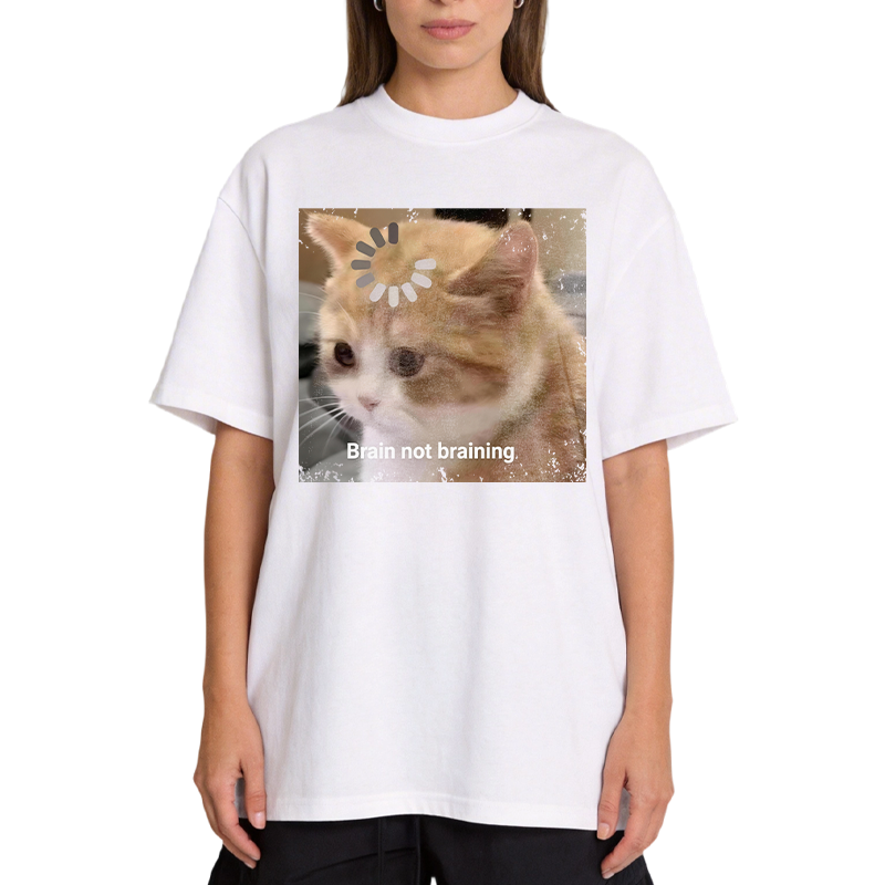 Tokyocanvas Brain Not Braining Cat Classic T-Shirt