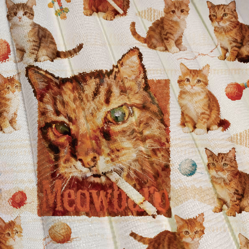 Tokyocanvas Red Funny Smoking Cat Meme Casual Ugly Sweatshirt