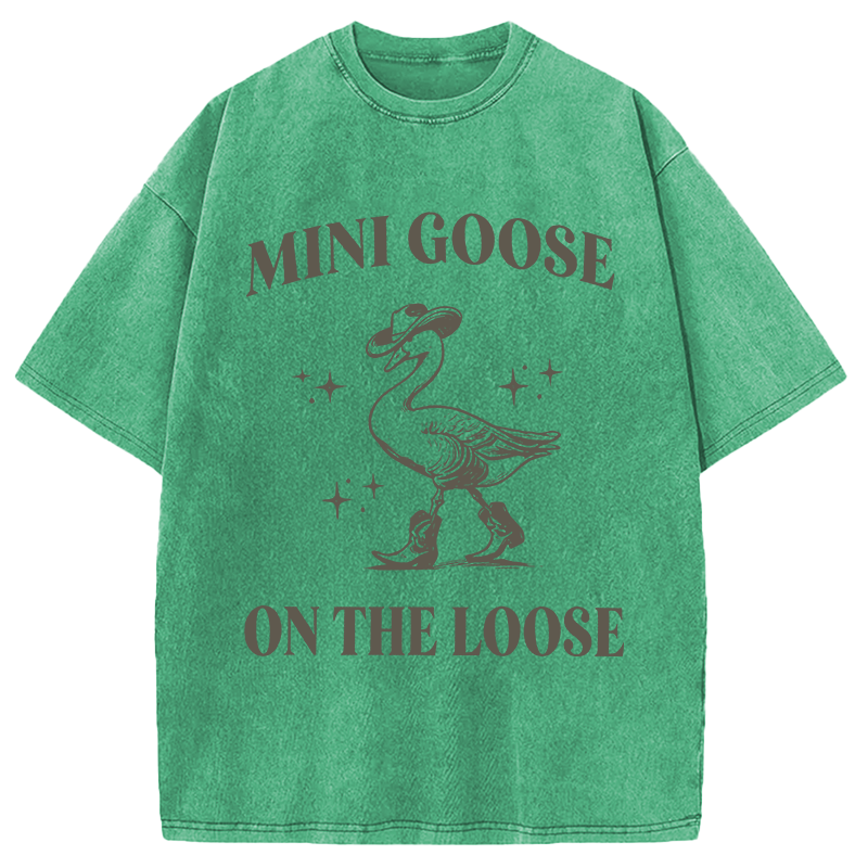 Tokyocanvas Mini Goose On The Loose Washed T-Shirt