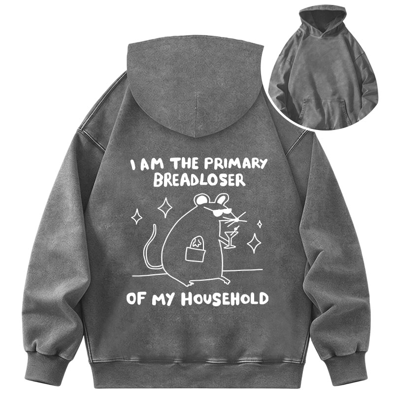 Tokyocanvas I Am the Primary Breadloser of My Household Washed Hoodie