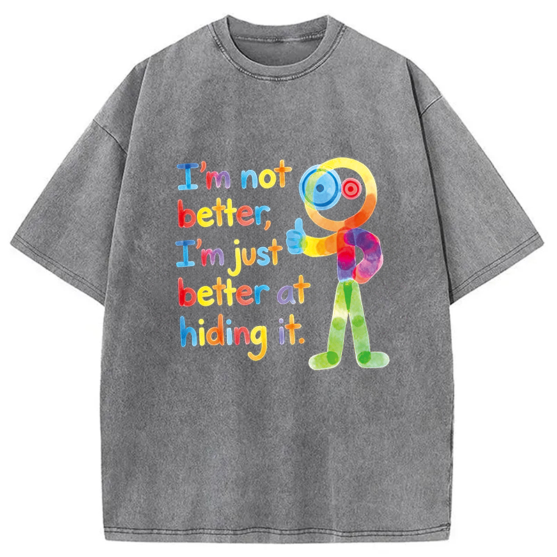 Tokyocanvas I'm Not Better I'm Just Better at Hiding It Washed T-Shirt