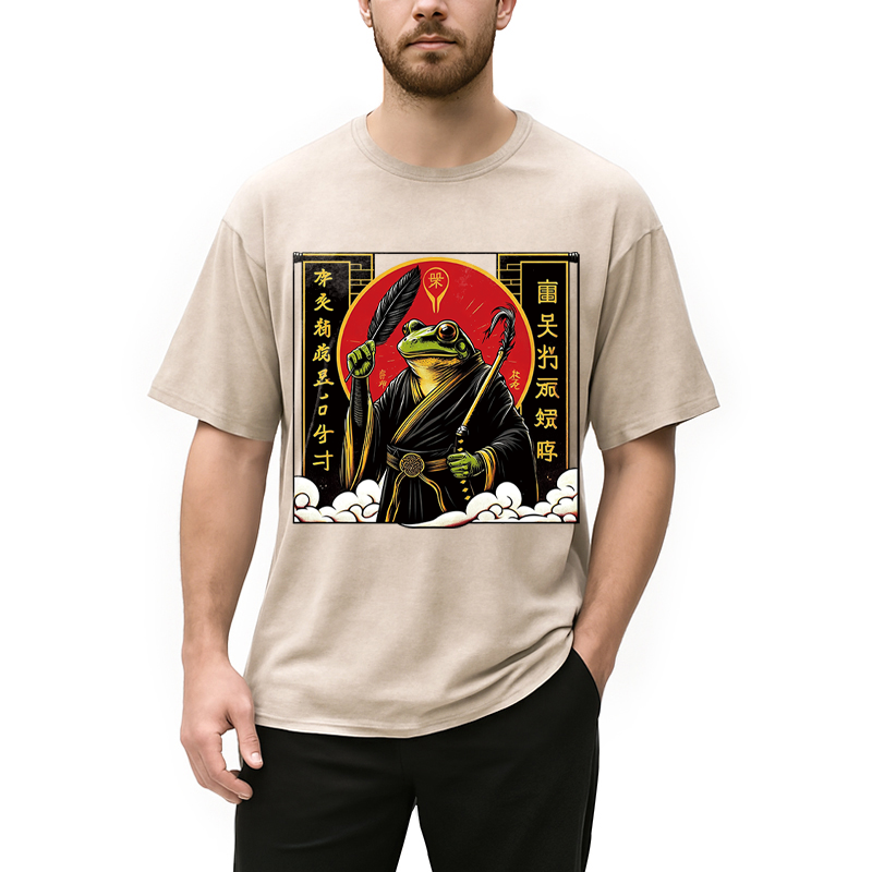 Tokyocanvas Fantasy Universes Of Frogs Washed T-Shirt