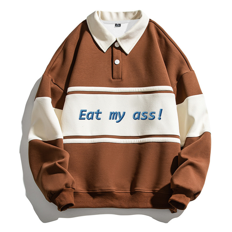 Tokyocanvas Eat My Ass Polo Embroidered Sweatshirt