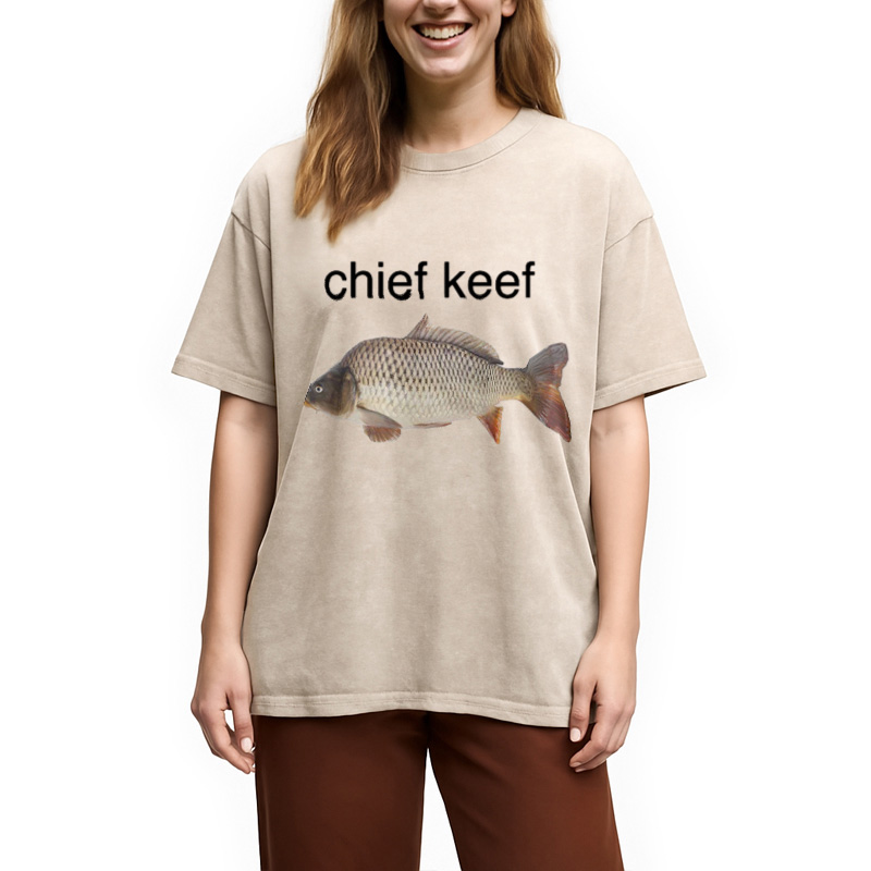 Tokyocanvas Chief Keef Fish Washed T-Shirt