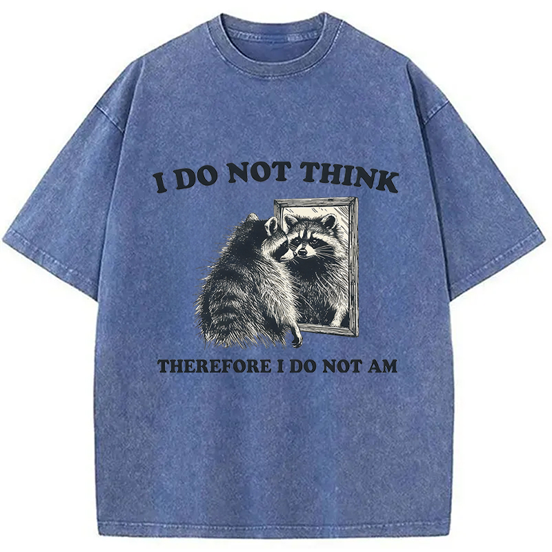 Tokyocanvas I Do Not Think Silly Raccoon Washed T-Shirt