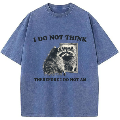 Tokyocanvas I Do Not Think Silly Raccoon Washed T-Shirt