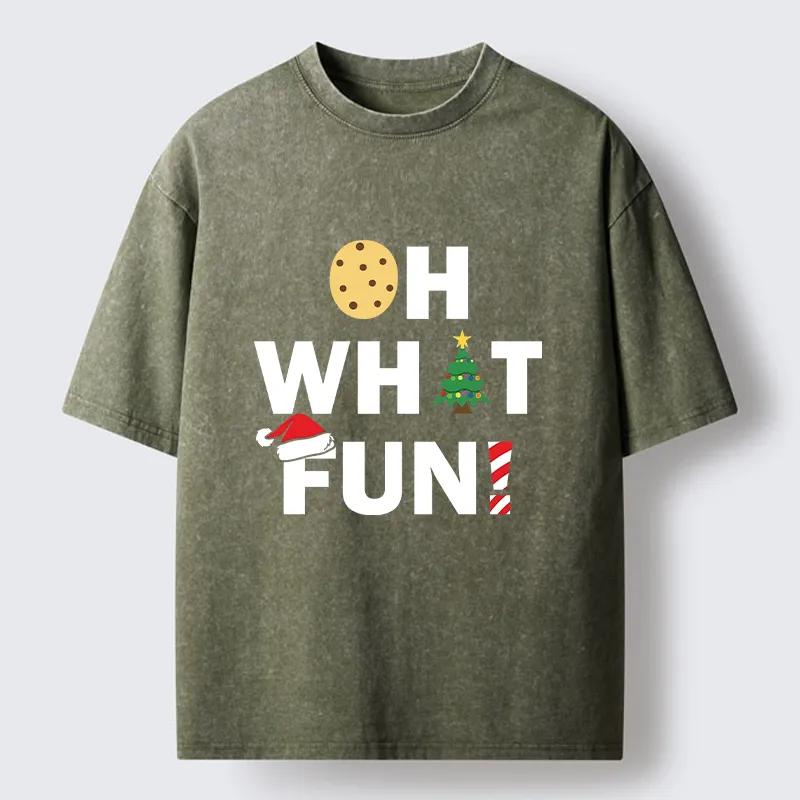 Tokyocanvas Christmas Funny Season Vibe Washed T-Shirt