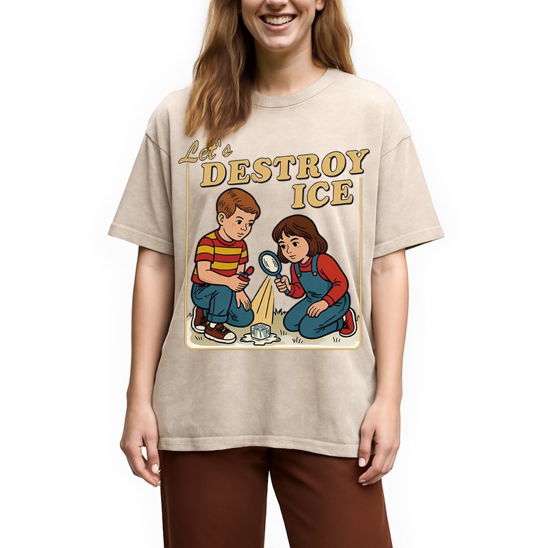 Tokyocanvas Let's Destroy ICE Washed T-Shirt