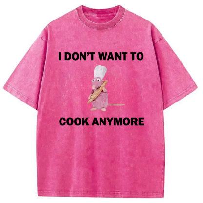 Tokyocanvas Funny Cooking Meme Washed T-Shirt