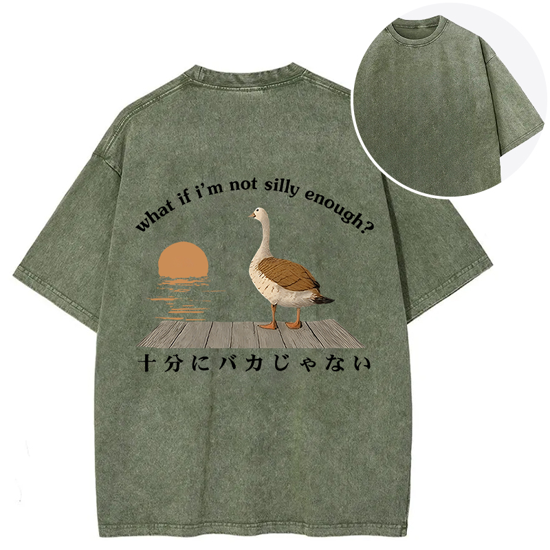 Tokyocanvas What If I'm Not Silly Enough Back Washed T-Shirt