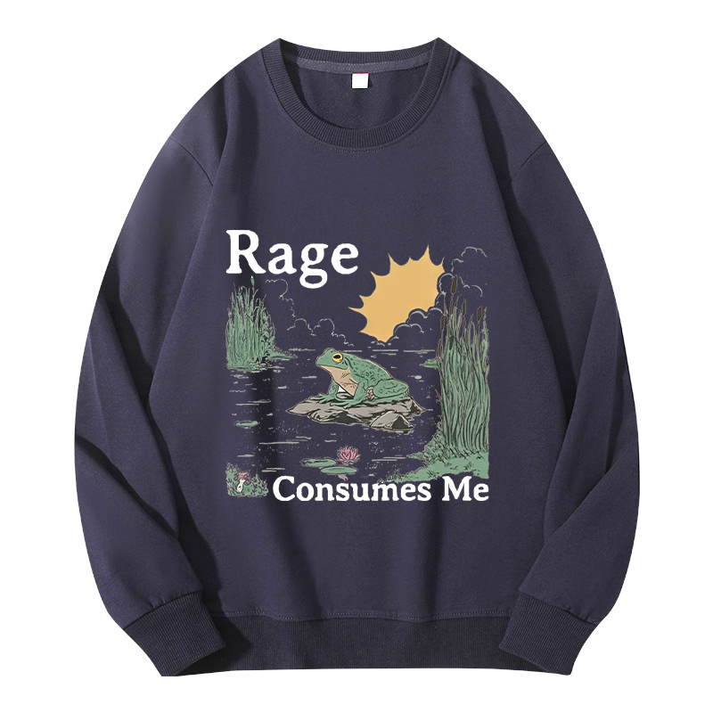 Tokyocanvas Rage Consumes Me Frog Pond Classic Sweatshirt