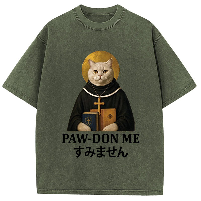 Tokyocanvas Pawdon Me Washed T-Shirt