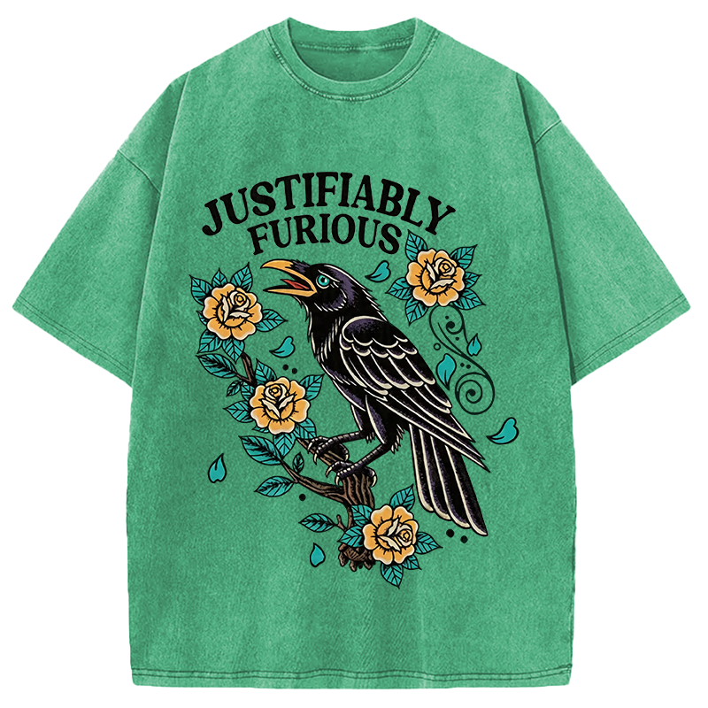 Tokyocanvas Justifiably Furious Washed T-Shirt