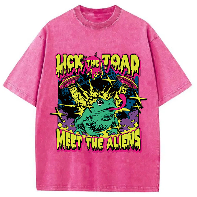 Tokyocanvas Psychedelic Frog Washed T-Shirt