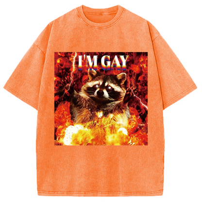 Tokyocanvas I'm Gay Washed T-Shirt