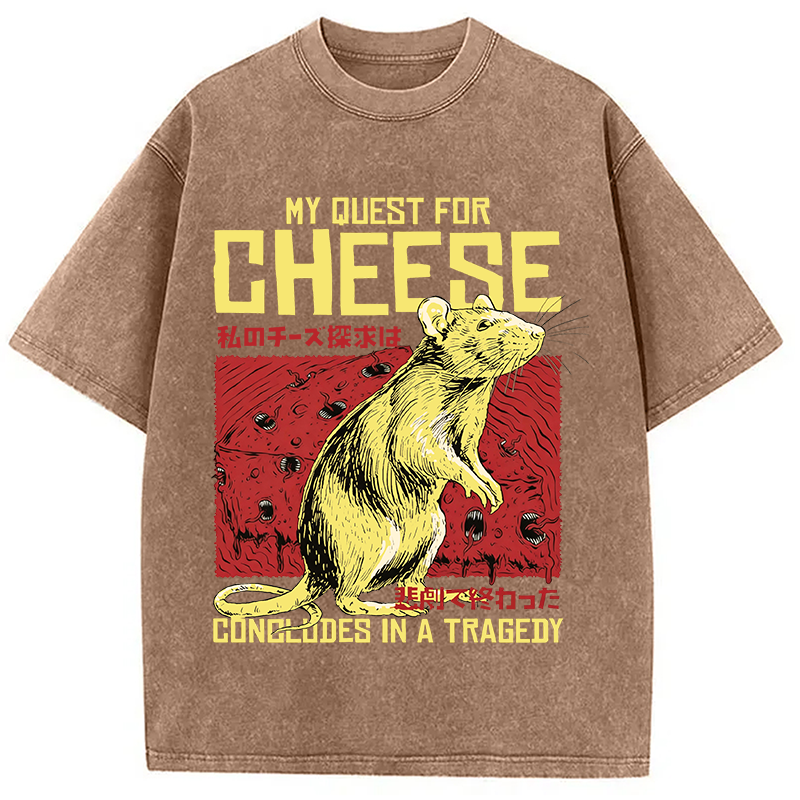 Tokyocanvas My Quest For Cheese Washed T-Shirt