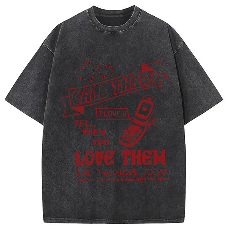 Tokyocanvas 1-800-LOVE Washed T-Shirt