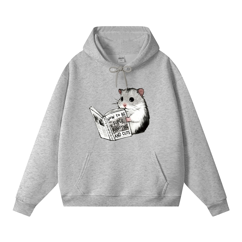 Tokyocanvas Hamster Life Hacks Fleece Lined Hoodie