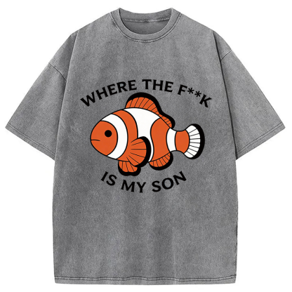 Tokyocanvas Where the F**k is My Son Washed T-Shirt