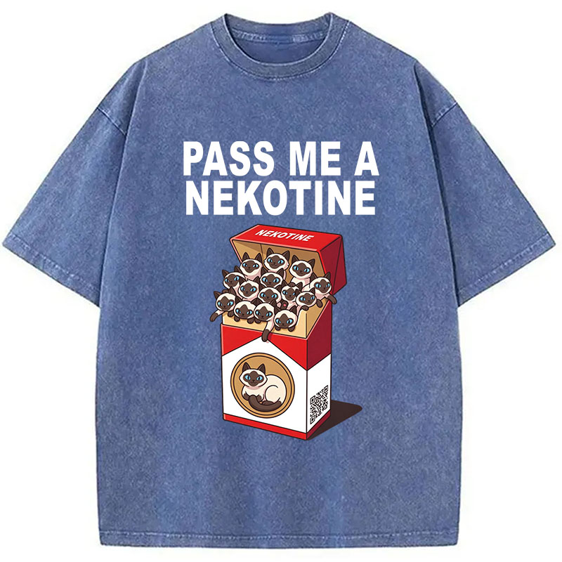 Tokyocanvas Pass Me A Nekotine Washed T-Shirt