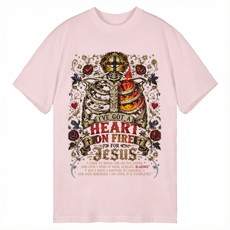 Tokyocanvas I've Got A Heart On Fire For Jesus Classic T-Shirt