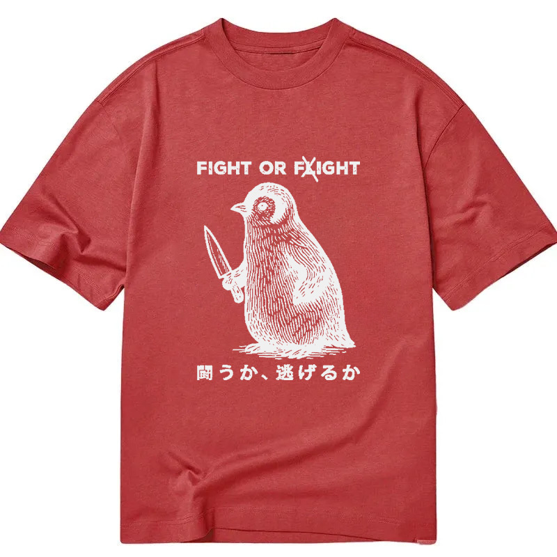 Tokyocanvas Funny Fight Or Flight Classic T-Shirt