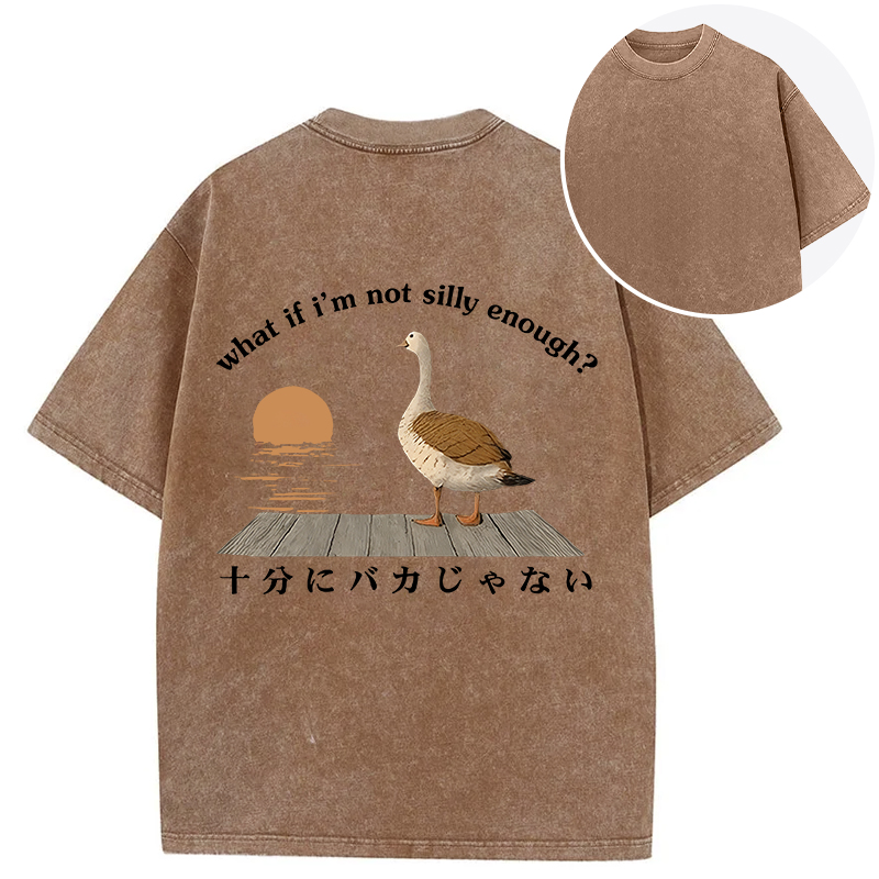 Tokyocanvas What If I'm Not Silly Enough Back Washed T-Shirt