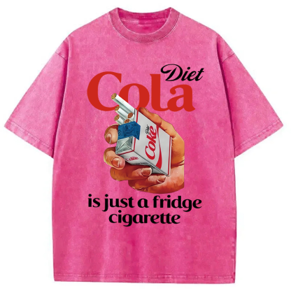 Tokyocanvas Diet Cola Is Just A Fridge Cigarette Washed T-Shirt
