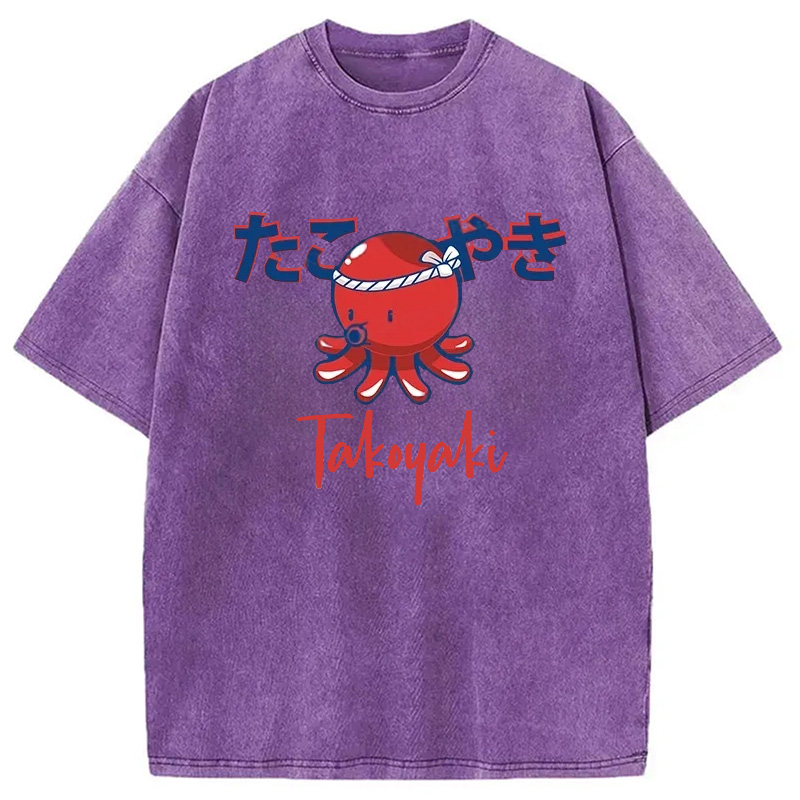 Tokyocanvas Japanese Traditional Takoyaki Washed T-Shirt