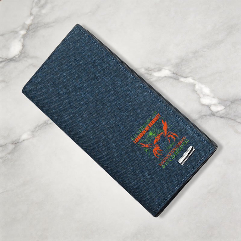 Tokyocanvas Vintage Japanese Crab Jokes Canvas Wallet