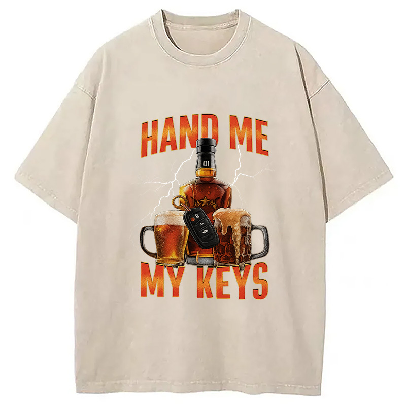 Tokyocanvas Hand Me The Keys Meme Washed T-Shirt
