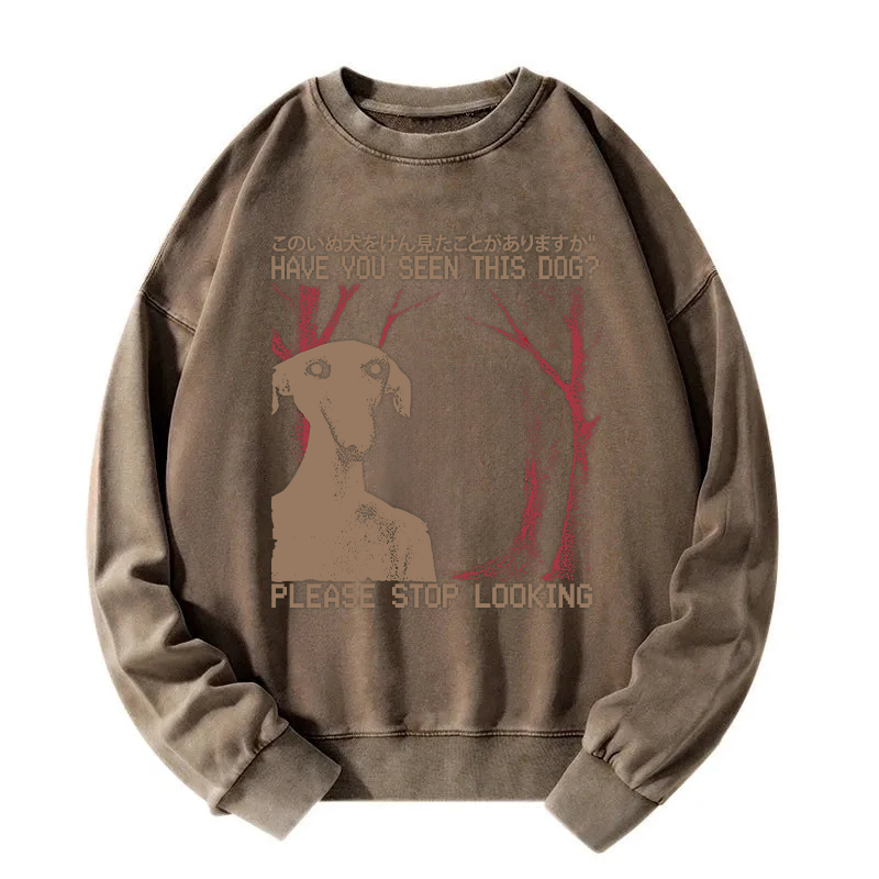 Tokyocanvas Have You Seen This Dog? Washed Sweatshirt