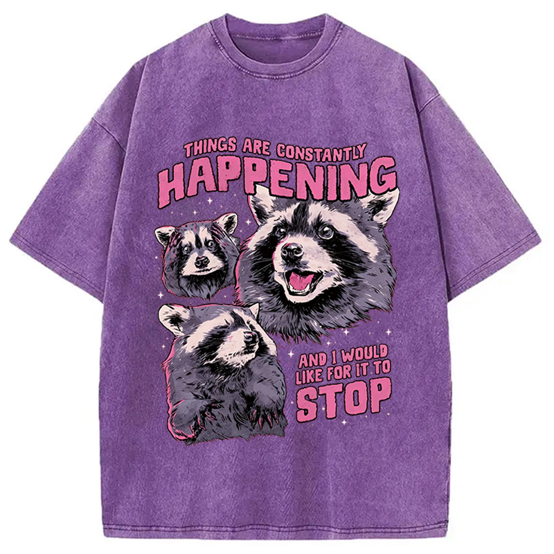 Tokyocanvas Things Are Constantly Happening Washed T-Shirt