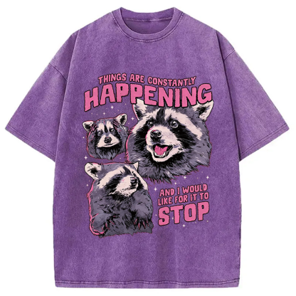 Tokyocanvas Things Are Constantly Happening Washed T-Shirt