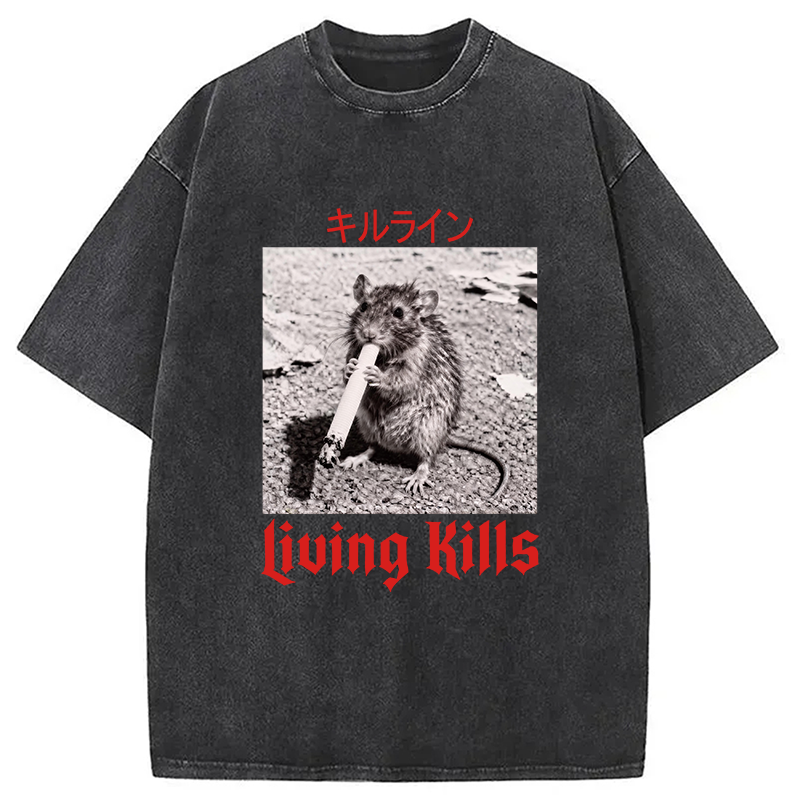 Tokyocanvas Living Kills Washed T-Shirt