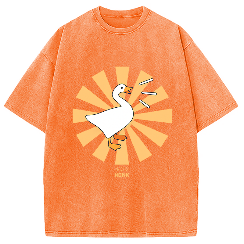 Tokyocanvas Honk Goose Japanese Washed T-Shirt