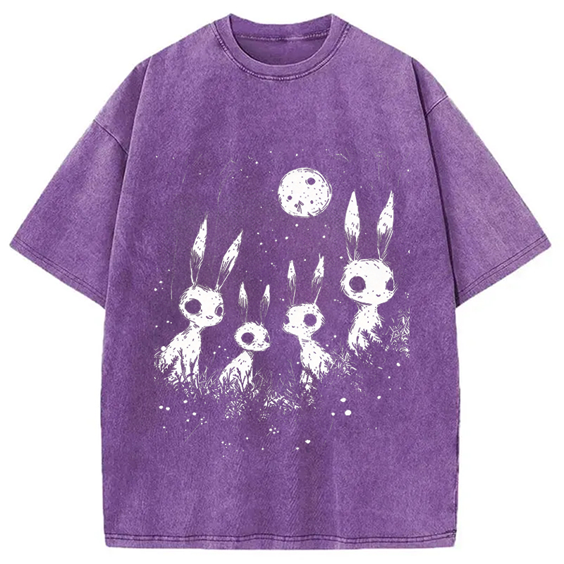 Tokyocanvas Weirdcore Bunny Washed T-Shirt