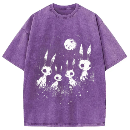 Tokyocanvas Weirdcore Bunny Washed T-Shirt