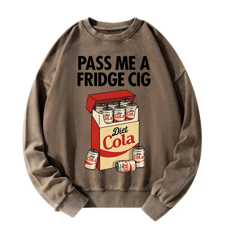 Tokyocanvas Diet Cola Cigarette Pack Washed Sweatshirt