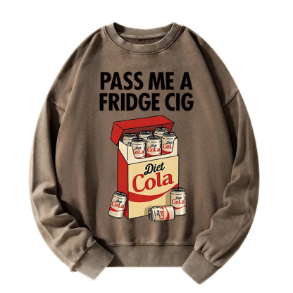Tokyocanvas Diet Cola Cigarette Pack Washed Sweatshirt
