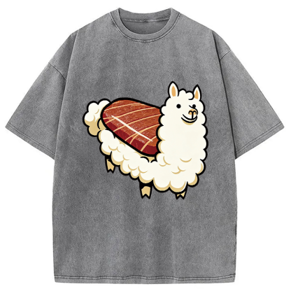 Tokyocanvas Alpaca Sushi Washed T-Shirt