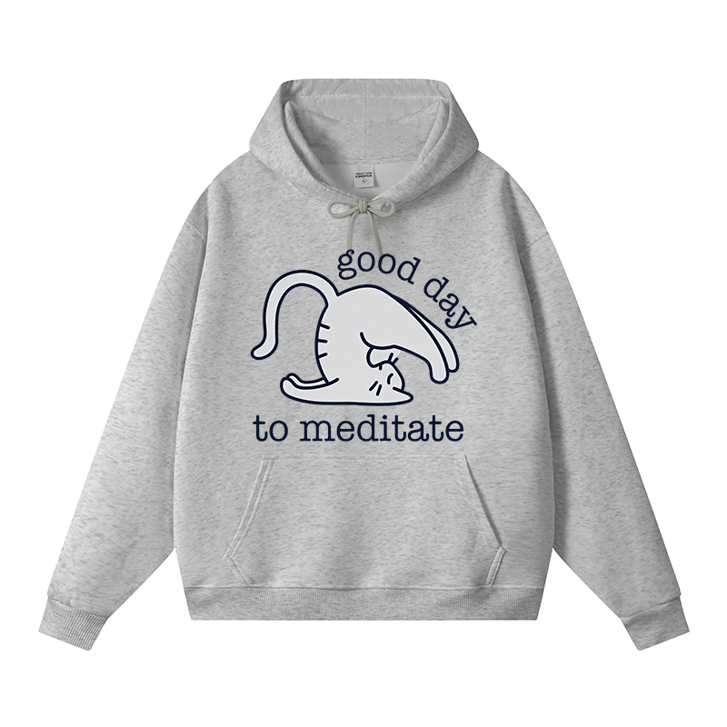 Tokyocanvas Cats Doing Yoga Fleece Lined Hoodie