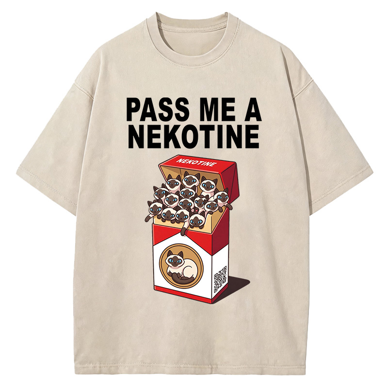 Tokyocanvas Pass Me A Nekotine Washed T-Shirt