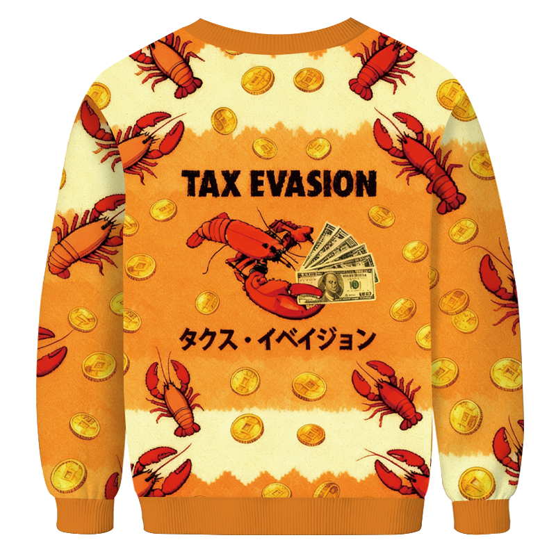 Tokyocanvas Tux Evasion Funny Casual Ugly Sweatshirt