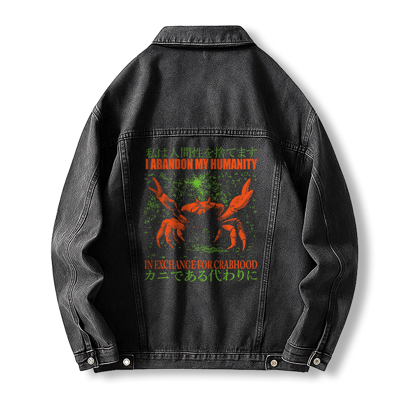 Tokyocanvas Vintage Japanese Crab Jokes Jean Jackets