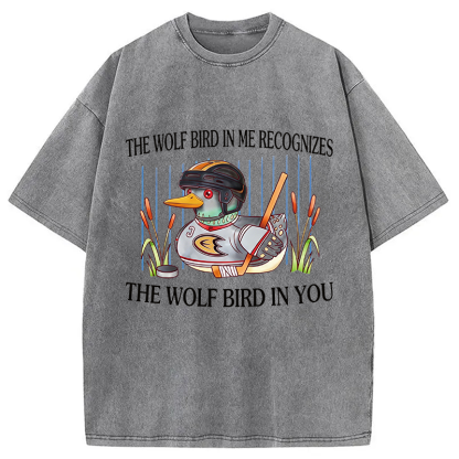 Tokyocanvas Wolf Bird Washed T-Shirt