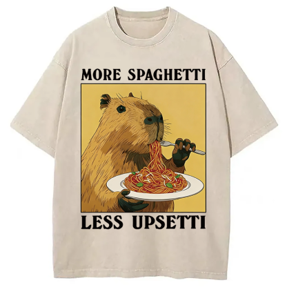 Tokyocanvas Capybara Eating Washed T-Shirt